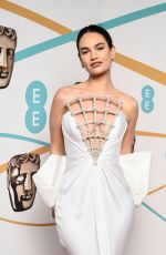 LILY JAMES at EE Bafta Film Awards 2023 in London 02/19/2023