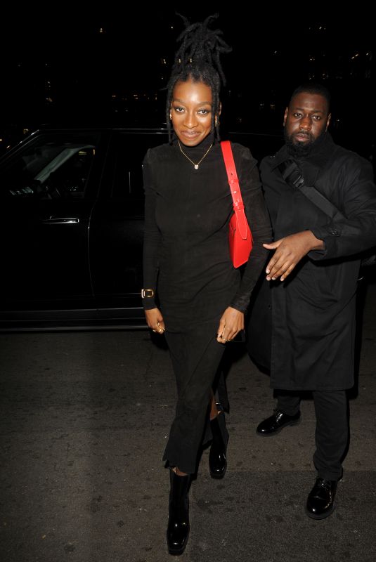 LITTLE SIMZ Arrives at British Vogue and Tiffany & Co. Party in London 02/19/2023