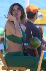 LUCIANA GIMENEZ Walks with Crutches at a Beach in Rio de Janeiro 02/22/2023