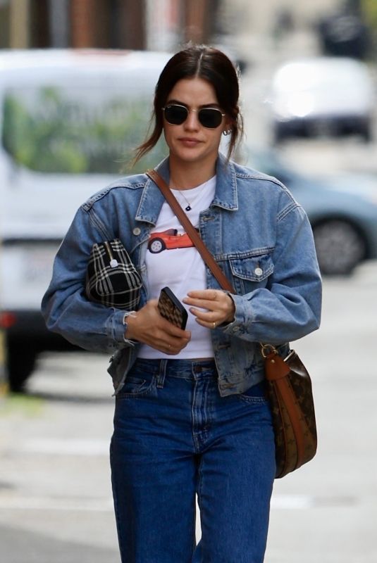 LUCY HALE Heading to a Meeting in Los Angeles 02/16/2023