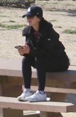 LUCY HALE Out with Her Dogs at a Park in Hollywood Hills 02/13/2023