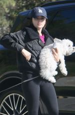 LUCY HALE Out with Her Dogs at a Park in Hollywood Hills 02/13/2023