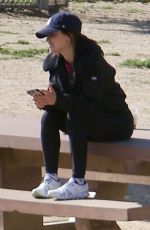 LUCY HALE Out with Her Dogs at a Park in Hollywood Hills 02/13/2023
