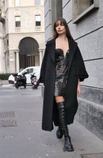 MARA LAFONTAN Arrives at Ermanno Scervino Fashion Show in Milan 02/25/2023