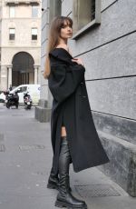 MARA LAFONTAN Arrives at Ermanno Scervino Fashion Show in Milan 02/25/2023