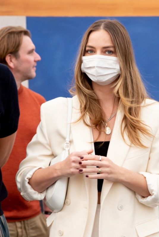 MARGOT ROBBIE at Santa Monica Airport 02/16/2023