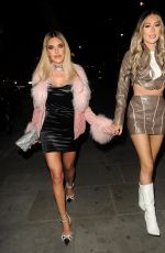MEGAN BARTON HANSON and DEMI SIMS Leavevs Brit Awards Afterparty in London 02/11/2023