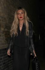 MEGAN BARTON HANSON Arrives at Chiltern Firehouse in London 02/18/2023