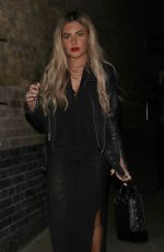 MEGAN BARTON HANSON Arrives at Chiltern Firehouse in London 02/18/2023