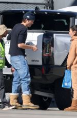 MILA KUNIS and Ashton Kutcher Returning from a Ski Trip in Los Angeles 02/21/2023
