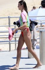 MONTANA COX in a Red Bikini at a Beach in Sydney 02/21/2023