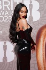 MUNROE BERGDORF at Brit Awards 2023 at O2 Arena in London 02/11/2023