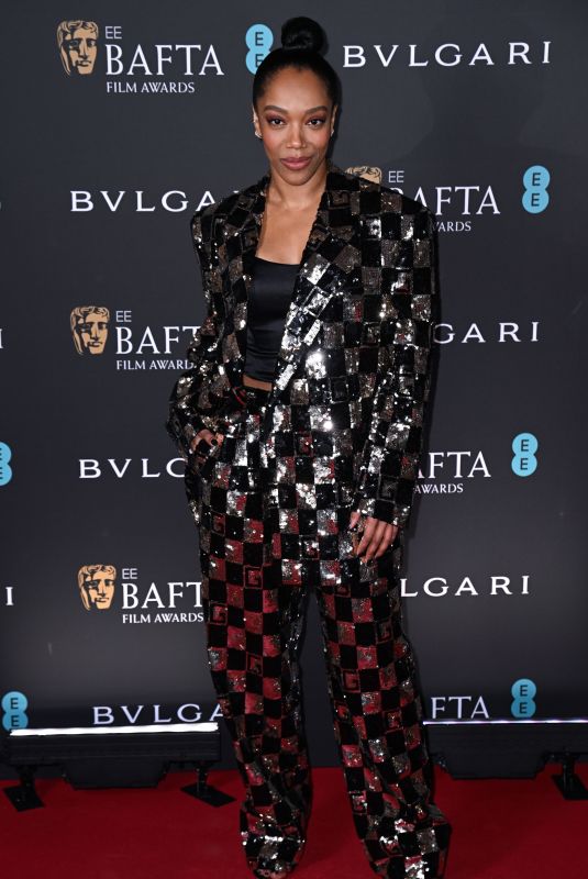 NAOMI ACKIE at EE Bafta Film Awards 2023 Nominees Party in London 02/18/2023