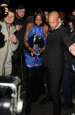 NAOMI CAMPBELL Leaves British Vogue and Tiffany & Co. Party in London 02/19/2023