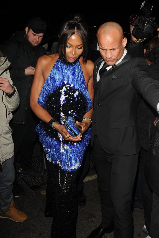 NAOMI CAMPBELL Leaves British Vogue and Tiffany & Co. Party in London 02/19/2023
