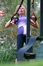 NICOLE KIDMON on a  Workout Session at a Park in Sydney 02/17/2023