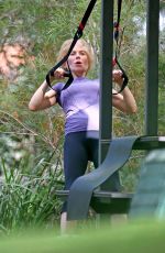 NICOLE KIDMON on a  Workout Session at a Park in Sydney 02/17/2023