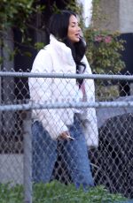 NICOLE SCHERZINGER Arrives at a House Party in Encino 02/03/2023