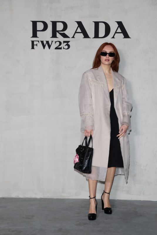 OLIVIA COOKE at Prada Show at Milan Fashion Week 02/23/2023
