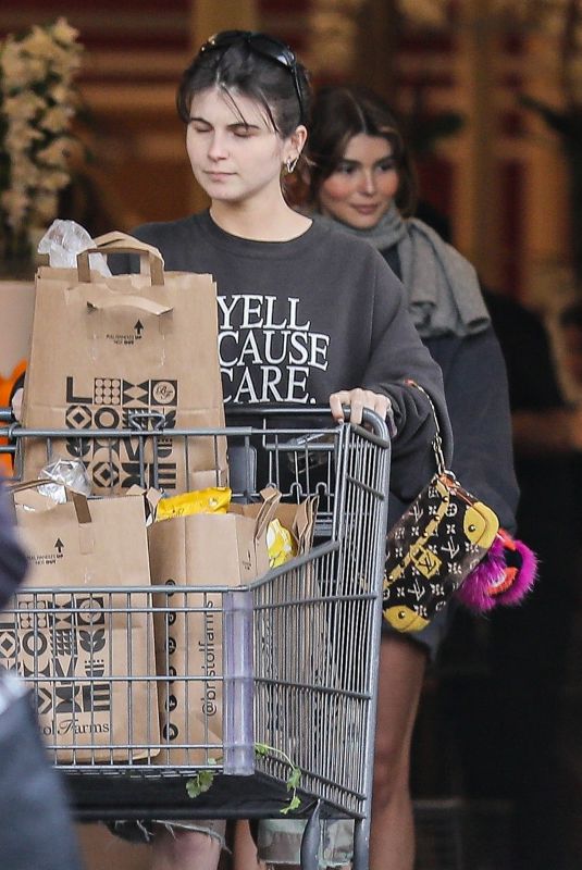 OLIVIA JADE and ISABELLA ROSE GIANNULLI Shopping for Groceries at Bristol Farms in Beverly Hills 02/21/2023