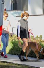 OLIVIA JADE GIANNULLI and LORI LOUGHLIN Take Their Dog for a Walk in Los Angeles 02/07/2023