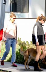 OLIVIA JADE GIANNULLI and LORI LOUGHLIN Take Their Dog for a Walk in Los Angeles 02/07/2023