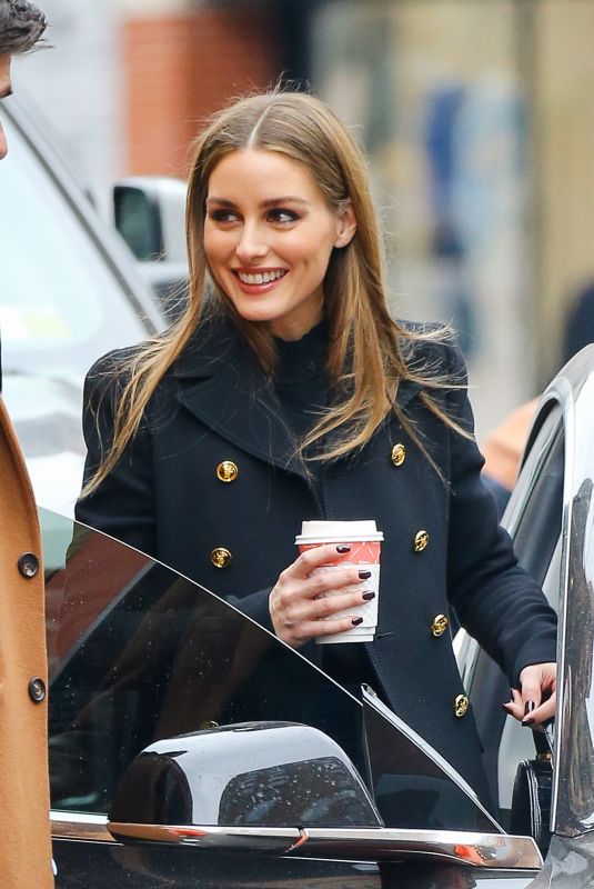 OLIVIA PALERMO Leaves Ambroeus Restaurant in New York 02/09/2023