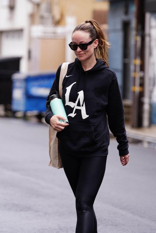OLIVIA WILDE Arrives at Tracy Anderson Gym in Studio City 02/23/2023