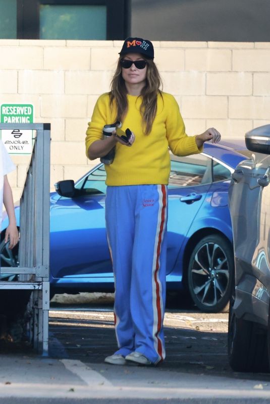 OLIVIA WILDE Spends Time with Her Son at Ice Cream Parlor in Los Angeles 02/20/2023
