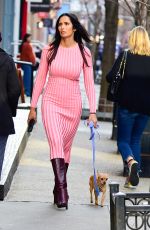 PADMA LAKSHMI Out with Her Dog in New York 02/16/2023