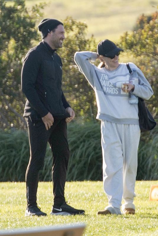 PETA MURGATROYD and Maksim Chmerkovskiy Watch Their Son at His Soccer Game in Malibu 02/06/2023