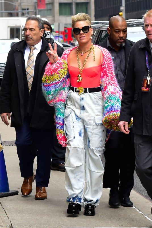 PINK Arrives at NBC Studios in New York 02/21/2023