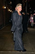 PINK Leaves Late Show with Stephen Colbert in New York 02/21/2023
