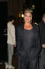 PINK Leaves Late Show with Stephen Colbert in New York 02/21/2023