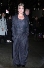 PINK Leves Late Show with Stephen Colbert in New York 02/21/2023