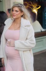 Pregnant ASHLEY JAMES Arrives at Her Baby Shower in London 02/05/2023
