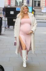 Pregnant ASHLEY JAMES Arrives at Her Baby Shower in London 02/05/2023