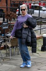 Pregnant GEMMA ATKINSON Arrives at Hits Radio Station in Manchester 02/10/2023