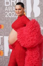 Pregnant JESSIE J at Brit Awards 2023 at O2 Arena in London 02/11/2023