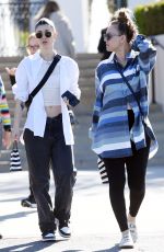 Pregnant KALEY CUOCO Out for Lunch with Her Sister BRIANNA CUOCO and Her Boyfriend Brian Logan Dales in Calabasas 02/20/2023