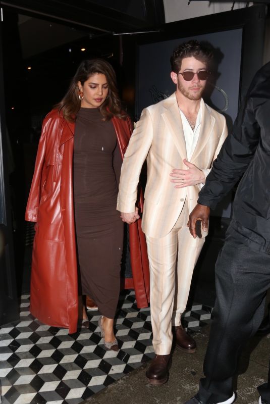 PRIYANKA CHOPRA and Nick Jonas Leave a Hollywood Star Ceremony Afterparty at Craig’s in West Hollywood 01/30/2023