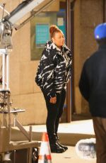 QUEEN LATIFAH Shooting Scenes for New TV Show on Madison Ave in New York 01/30/2023