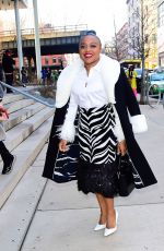 QUINTA BRUNSON Arrives at Kate Spade Fashion Show at NYFW in New York 02/10/2023