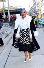 QUINTA BRUNSON Arrives at Kate Spade Fashion Show at NYFW in New York 02/10/2023