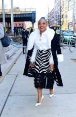 QUINTA BRUNSON Arrives at Kate Spade Fashion Show at NYFW in New York 02/10/2023