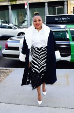 QUINTA BRUNSON Arrives at Kate Spade Fashion Show at NYFW in New York 02/10/2023