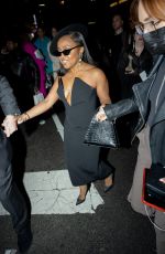 QUINTA BRUNSON Leaves Christian Siriano Fashion Show at NYFW in New York 02/09/2023