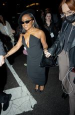QUINTA BRUNSON Leaves Christian Siriano Fashion Show at NYFW in New York 02/09/2023