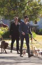 RENA SOFER Out with Her Dogs in Los Angeles 02/07/2023