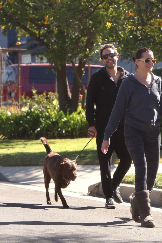 RENA SOFER Out with Her Dogs in Los Angeles 02/07/2023